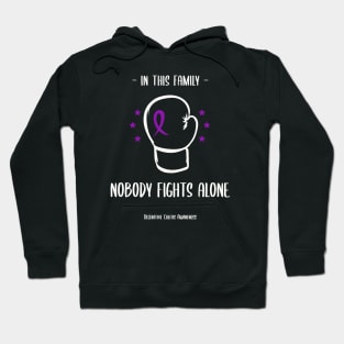 In This Family Nobody Fights Alone. Ulcerative Colitis Awareness Hoodie